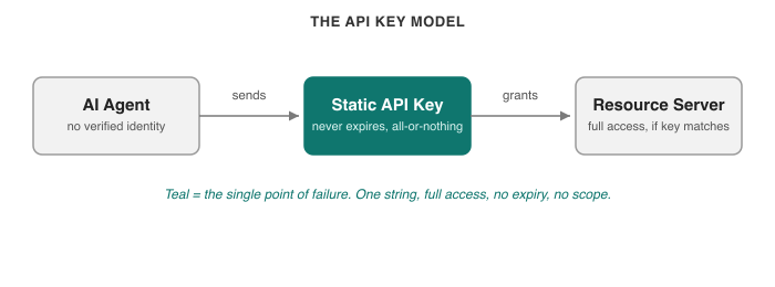 API key model versus identity model